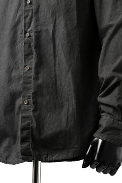 画像をギャラリービューアに読み込む, daub PLAIN COLLAR SHIRT / COLD DYED ORGANIC COTTON (DARK GREY)