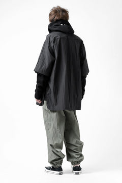 画像をギャラリービューアに読み込む, Y's LOOSEY WORK SHIRT / AIR-TUMBLED COTTON (BLACK)