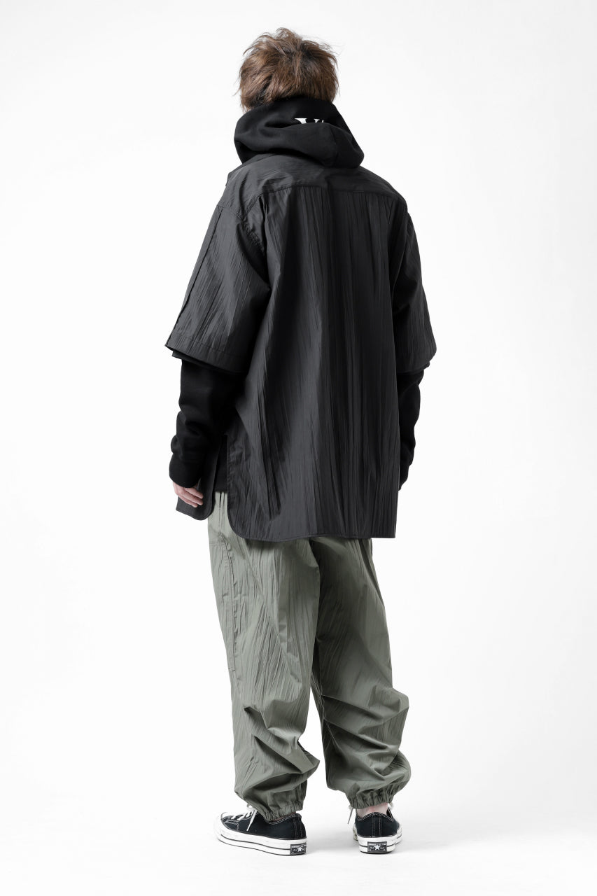 画像をギャラリービューアに読み込む, Y's LOOSEY WORK SHIRT / AIR-TUMBLED COTTON (BLACK)