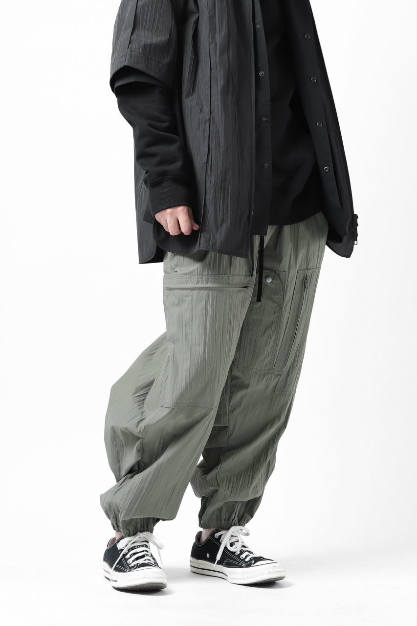 画像をギャラリービューアに読み込む, Y's.... WRINKLE TEXTURE TACTICAL PANTS (KHAKI)