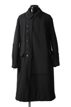 画像をギャラリービューアに読み込む, KLASICA HM-C DOUBLE BREASTED COAT with BONDED LINING / WOOLxSILK BOLD DUNGAREES (BLACK)