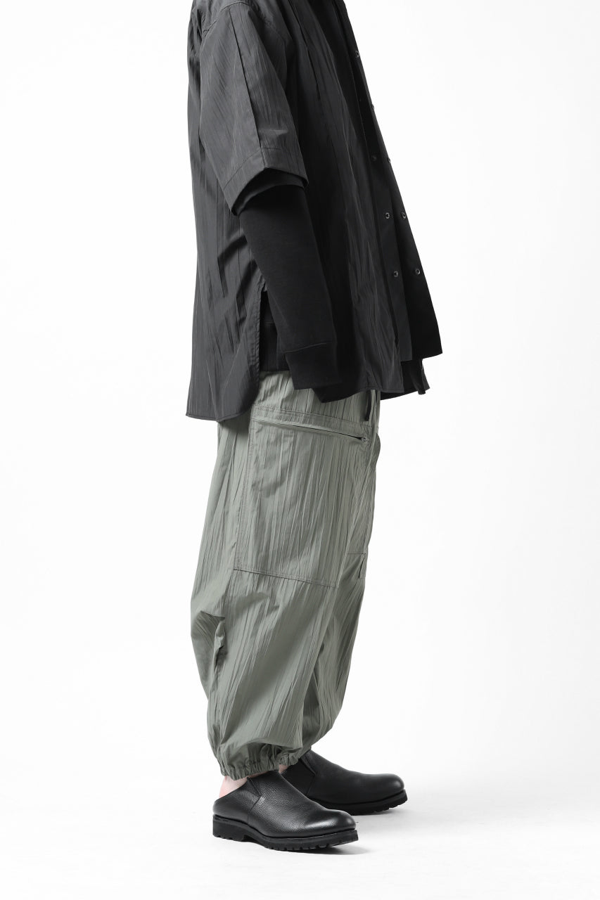 画像をギャラリービューアに読み込む, Y's.... WRINKLE TEXTURE TACTICAL PANTS (KHAKI)