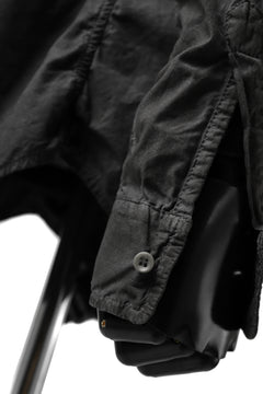 画像をギャラリービューアに読み込む, daub PLAIN COLLAR SHIRT / COLD DYED ORGANIC COTTON (DARK GREY)