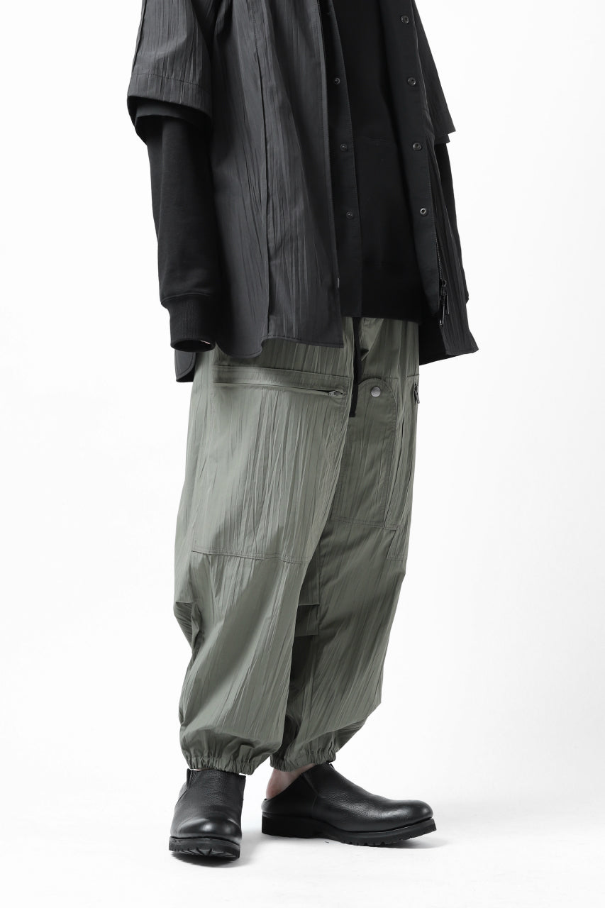 画像をギャラリービューアに読み込む, Y's.... WRINKLE TEXTURE TACTICAL PANTS (KHAKI)