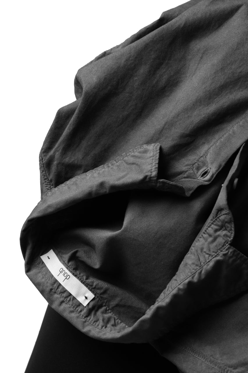 画像をギャラリービューアに読み込む, daub PLAIN COLLAR SHIRT / COLD DYED ORGANIC COTTON (DARK GREY)