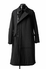 画像をギャラリービューアに読み込む, KLASICA HM-C DOUBLE BREASTED COAT with BONDED LINING / WOOLxSILK BOLD DUNGAREES (BLACK)