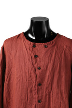 画像をギャラリービューアに読み込む, YUTA MATSUOKA round neck shirt / sulfur dyed washer linen (red)