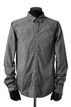 Load image into Gallery viewer, daub PLAIN COLLAR SHIRT / COLD DYED ORGANIC COTTON (GREY)