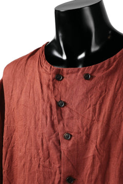画像をギャラリービューアに読み込む, YUTA MATSUOKA round neck shirt / sulfur dyed washer linen (red)
