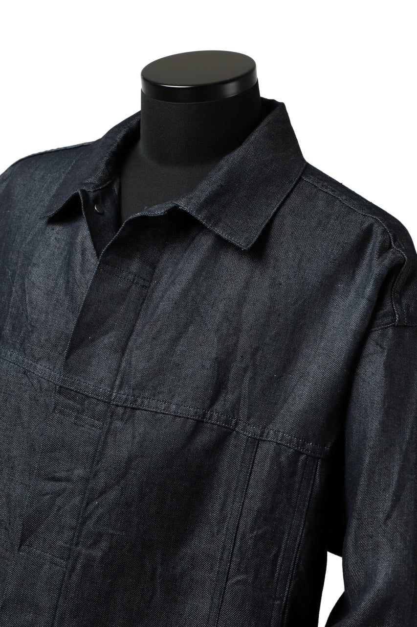 Load image into Gallery viewer, CAPERTICA BIG JEAN JACKET / LINEN DENIM (INDIGO)