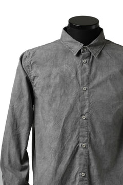 Load image into Gallery viewer, daub PLAIN COLLAR SHIRT / COLD DYED ORGANIC COTTON (GREY)