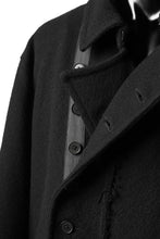 画像をギャラリービューアに読み込む, KLASICA HM-C DOUBLE BREASTED COAT with BONDED LINING / WOOLxSILK BOLD DUNGAREES (BLACK)