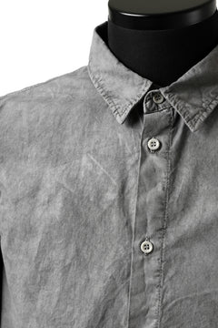 Load image into Gallery viewer, daub PLAIN COLLAR SHIRT / COLD DYED ORGANIC COTTON (GREY)