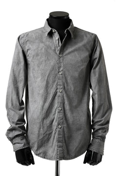 Load image into Gallery viewer, daub PLAIN COLLAR SHIRT / COLD DYED ORGANIC COTTON (GREY)