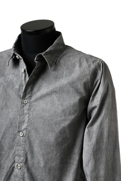 Load image into Gallery viewer, daub PLAIN COLLAR SHIRT / COLD DYED ORGANIC COTTON (GREY)