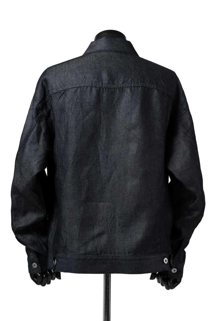 Load image into Gallery viewer, CAPERTICA BIG JEAN JACKET / LINEN DENIM (INDIGO)