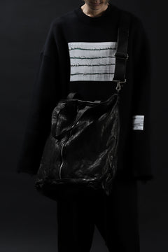 画像をギャラリービューアに読み込む, ISAMU KATAYAMA BACKLASH 2WAY ZIP BAG / ITALY SHOULDER OBJECT DYED (BLACK)