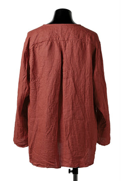 画像をギャラリービューアに読み込む, YUTA MATSUOKA round neck shirt / sulfur dyed washer linen (red)