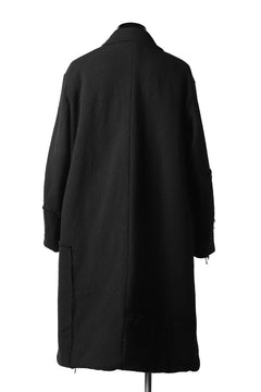 画像をギャラリービューアに読み込む, KLASICA HM-C DOUBLE BREASTED COAT with BONDED LINING / WOOLxSILK BOLD DUNGAREES (BLACK)