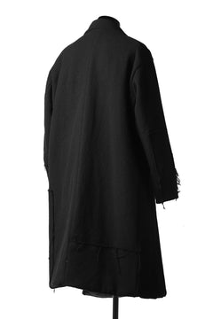 画像をギャラリービューアに読み込む, KLASICA HM-C DOUBLE BREASTED COAT with BONDED LINING / WOOLxSILK BOLD DUNGAREES (BLACK)