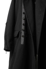 画像をギャラリービューアに読み込む, KLASICA HM-C DOUBLE BREASTED COAT with BONDED LINING / WOOLxSILK BOLD DUNGAREES (BLACK)