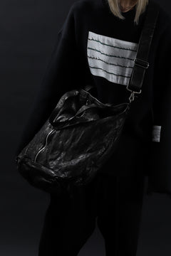 画像をギャラリービューアに読み込む, ISAMU KATAYAMA BACKLASH 2WAY ZIP BAG / ITALY SHOULDER OBJECT DYED (BLACK)