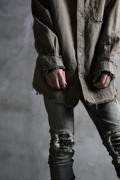 画像をギャラリービューアに読み込む, RESURRECTION HANDMADE vintage damage plaid shirt (KHAKI BEIGE)