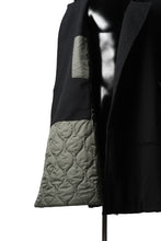 画像をギャラリービューアに読み込む, KLASICA HM-C DOUBLE BREASTED COAT with BONDED LINING / WOOLxSILK BOLD DUNGAREES (BLACK)