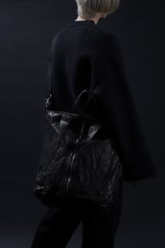 画像をギャラリービューアに読み込む, ISAMU KATAYAMA BACKLASH 2WAY ZIP BAG / ITALY SHOULDER OBJECT DYED (BLACK)