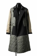 画像をギャラリービューアに読み込む, KLASICA HM-C DOUBLE BREASTED COAT with BONDED LINING / WOOLxSILK BOLD DUNGAREES (BLACK)
