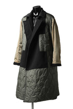 画像をギャラリービューアに読み込む, KLASICA HM-C DOUBLE BREASTED COAT with BONDED LINING / WOOLxSILK BOLD DUNGAREES (BLACK)