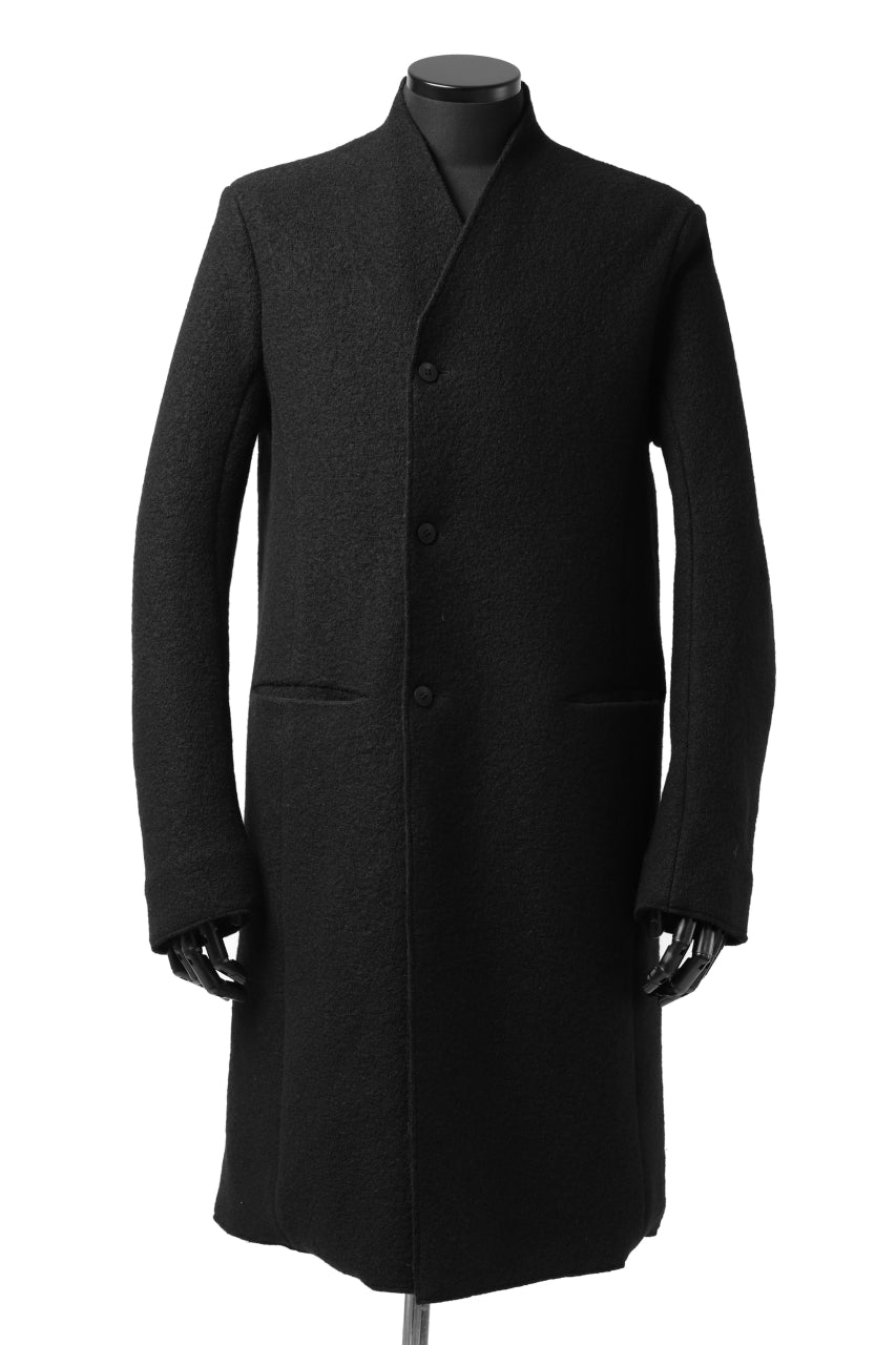 Load image into Gallery viewer, daub RAW EDGE COAT / VIRGIN WOOL (BLACK)