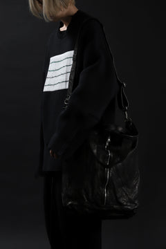 画像をギャラリービューアに読み込む, ISAMU KATAYAMA BACKLASH 2WAY ZIP BAG / ITALY SHOULDER OBJECT DYED (BLACK)