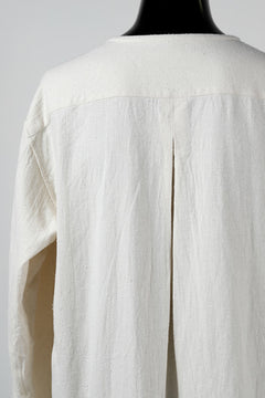 画像をギャラリービューアに読み込む, YUTA MATSUOKA round neck shirt / cotton silk nep viyella (white)