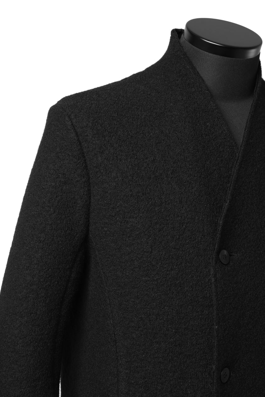 Load image into Gallery viewer, daub RAW EDGE COAT / VIRGIN WOOL (BLACK)