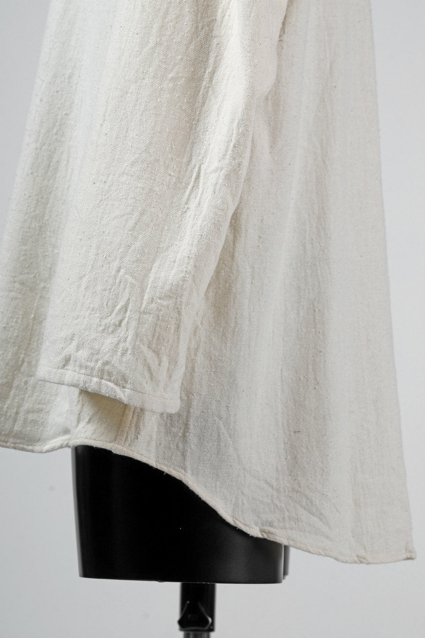 画像をギャラリービューアに読み込む, YUTA MATSUOKA round neck shirt / cotton silk nep viyella (white)