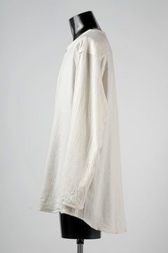 画像をギャラリービューアに読み込む, YUTA MATSUOKA round neck shirt / cotton silk nep viyella (white)