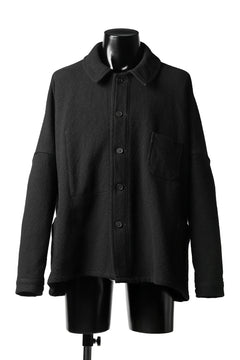 画像をギャラリービューアに読み込む, KLASICA CHEVAL WORK JACKET / WOOLxSILK BOLD DUNGAREES (BLACK)