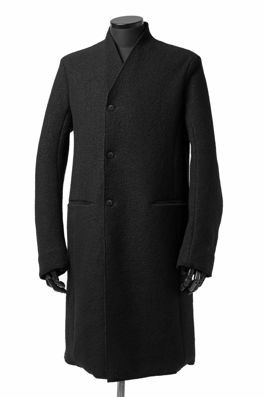Load image into Gallery viewer, daub RAW EDGE COAT / VIRGIN WOOL (BLACK)