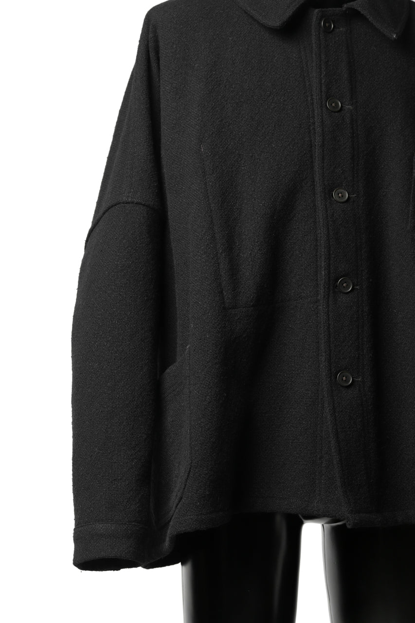 画像をギャラリービューアに読み込む, KLASICA CHEVAL WORK JACKET / WOOLxSILK BOLD DUNGAREES (BLACK)