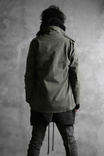 画像をギャラリービューアに読み込む, RESURRECTION HANDMADE vintage damage military herringbone shirt (KHAKI GREEN)