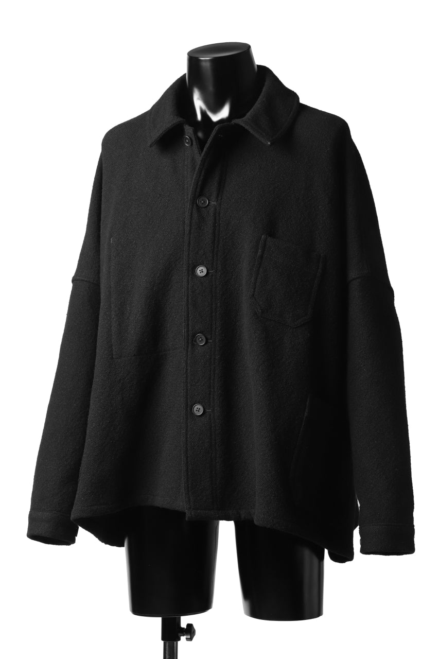 画像をギャラリービューアに読み込む, KLASICA CHEVAL WORK JACKET / WOOLxSILK BOLD DUNGAREES (BLACK)
