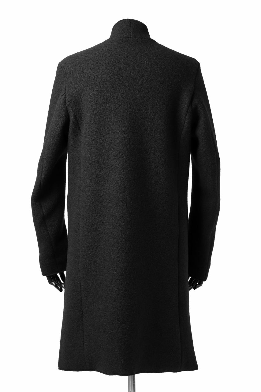 Load image into Gallery viewer, daub RAW EDGE COAT / VIRGIN WOOL (BLACK)