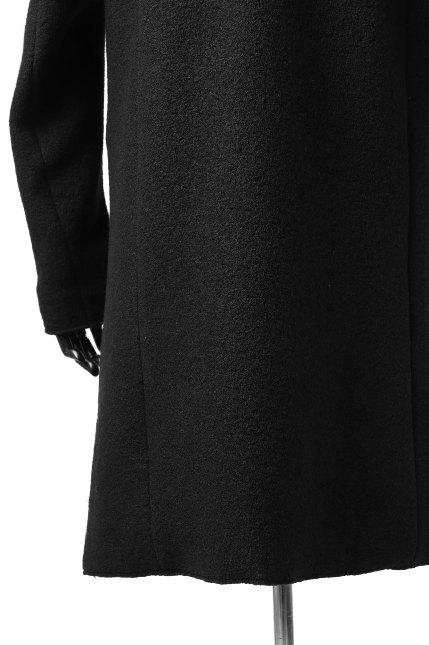 Load image into Gallery viewer, daub RAW EDGE COAT / VIRGIN WOOL (BLACK)
