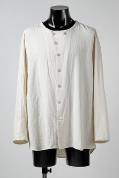 画像をギャラリービューアに読み込む, YUTA MATSUOKA round neck shirt / cotton silk nep viyella (white)