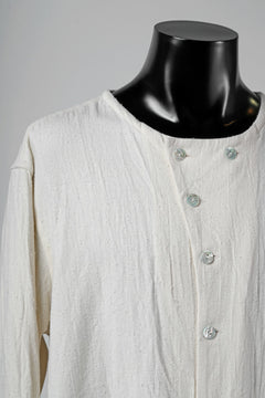 画像をギャラリービューアに読み込む, YUTA MATSUOKA round neck shirt / cotton silk nep viyella (white)
