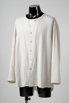 画像をギャラリービューアに読み込む, YUTA MATSUOKA round neck shirt / cotton silk nep viyella (white)