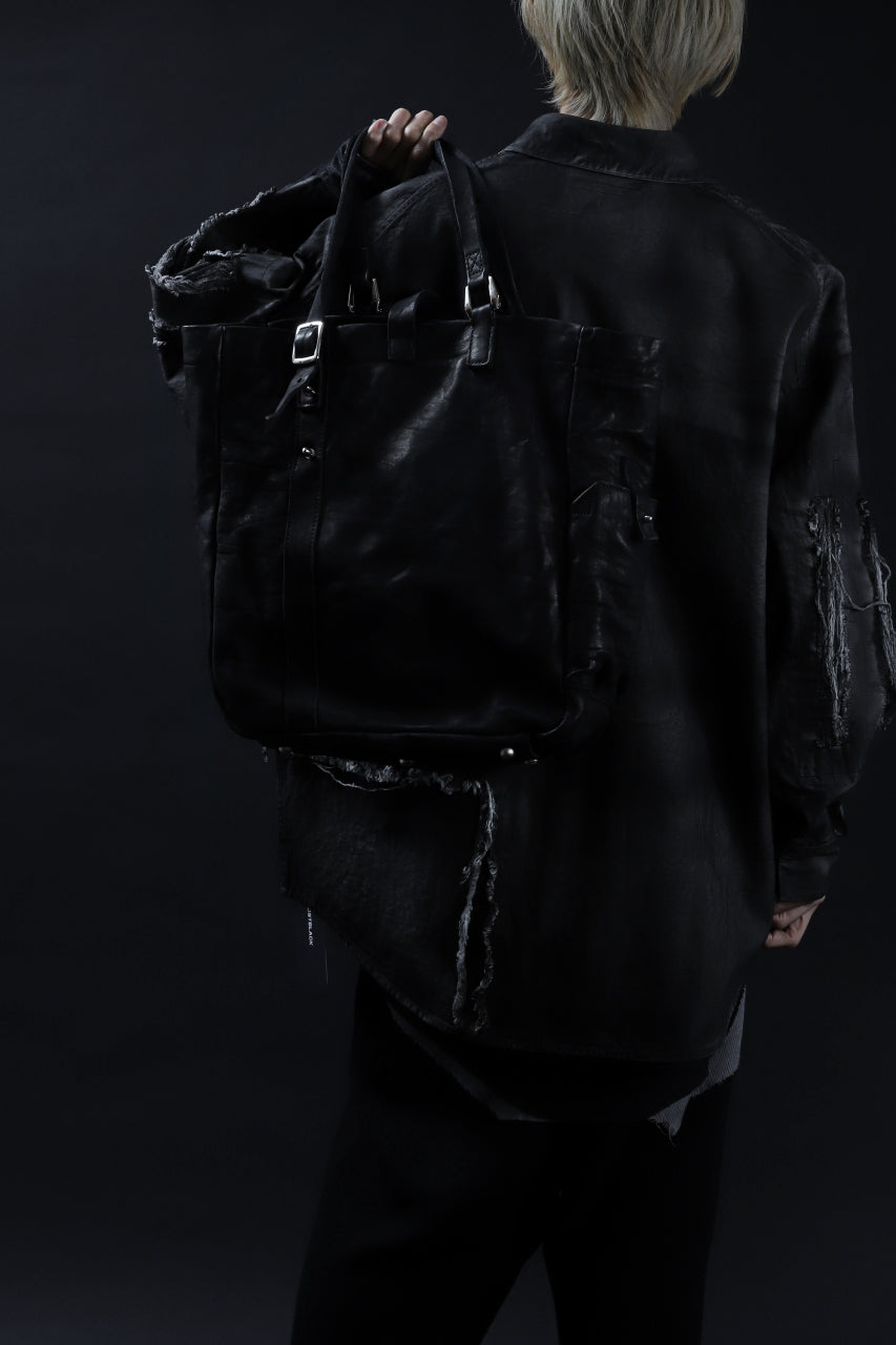 画像をギャラリービューアに読み込む, ISAMU KATAYAMA BACKLASH TOTE BAG / DOUBLE SHOULDER OBJECT DYED (BLACK)