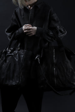 画像をギャラリービューアに読み込む, ISAMU KATAYAMA BACKLASH TOTE BAG / DOUBLE SHOULDER OBJECT DYED (BLACK)