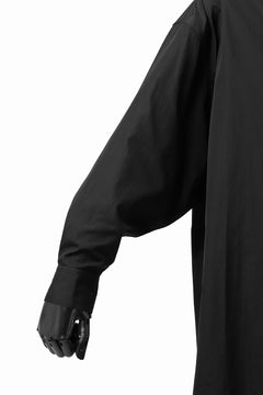 画像をギャラリービューアに読み込む, Y's TIE COLLAR LONG SHIRT / COTTON BROAD (BLACK)